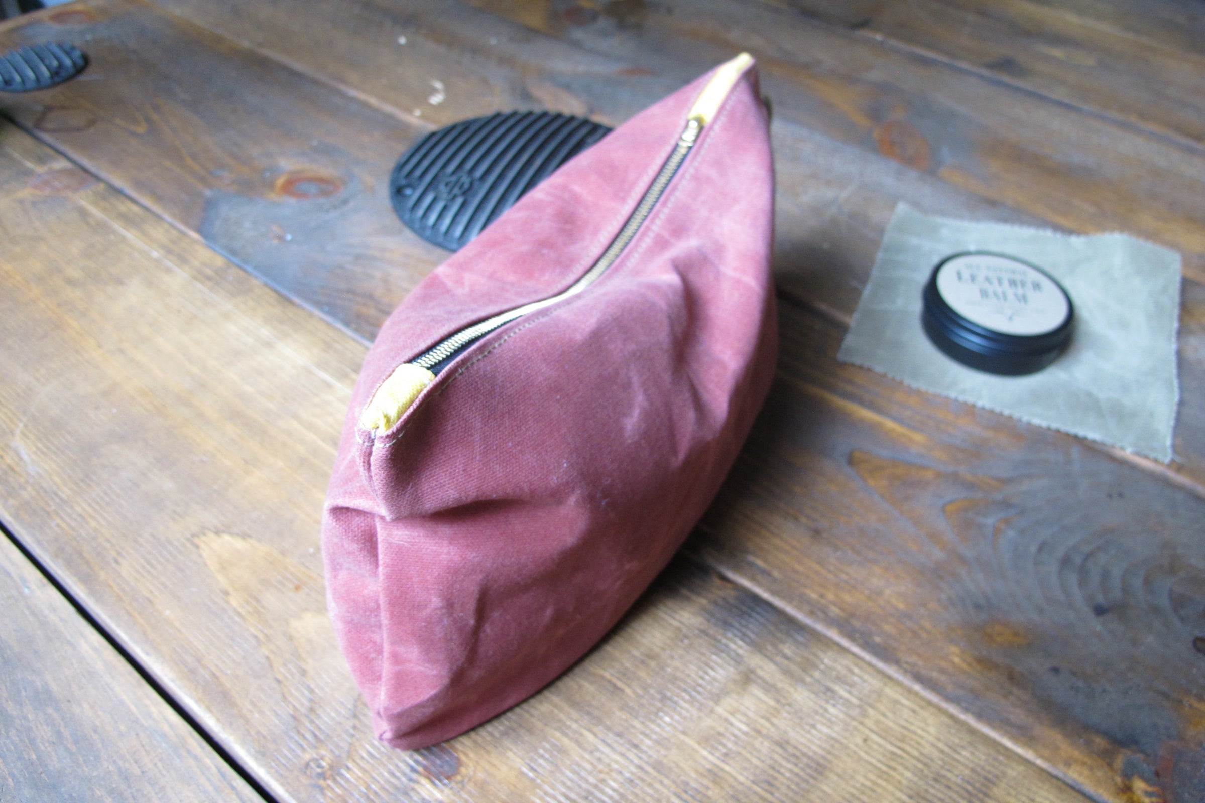 Small Waxed Canvas Zipper Pouch — Stitch & Rivet